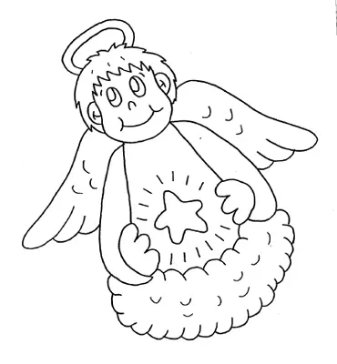 Angelito con Estrella<br>Dibujo por Agustín Croxatto