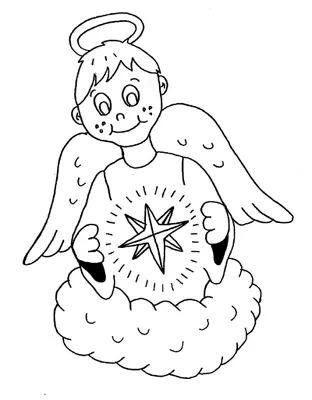 Angelito con Estrella<br>Dibujo por Agustín Croxatto